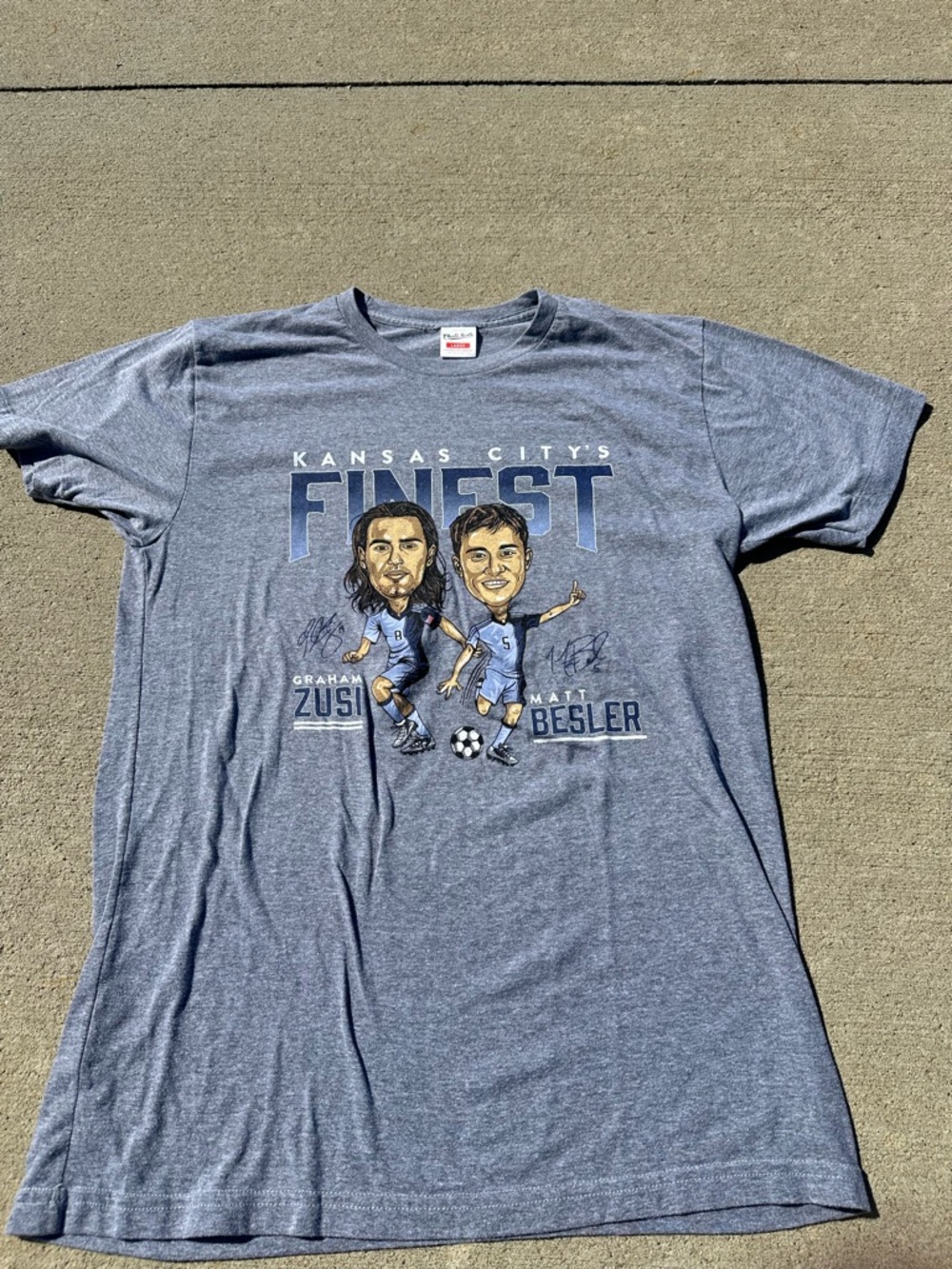 Kansas City Finest Gray Graphic Short Sleeve Tee